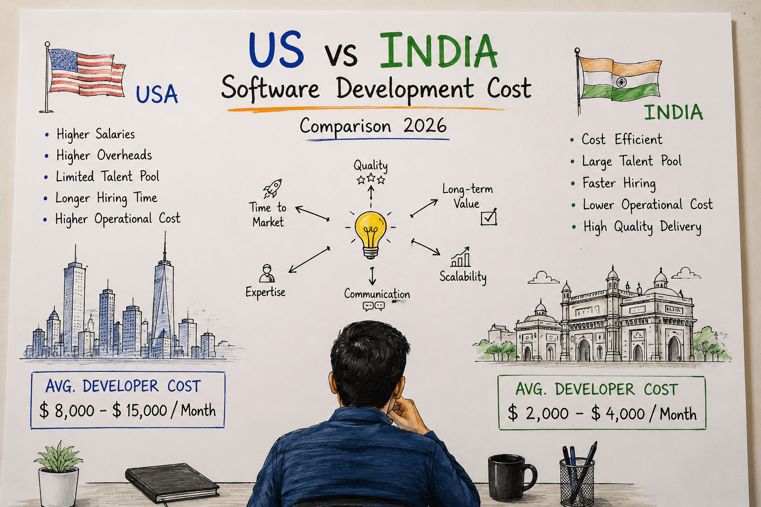 Project Cost Comparison: USA vs India